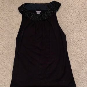 Ann Taylor sleeveless beaded top